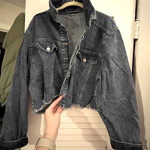 Pretty Little Thing Cropped Denim Jacket